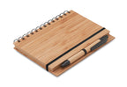 BAMBLOC – Bamboo notebook with pen lined – item picture side