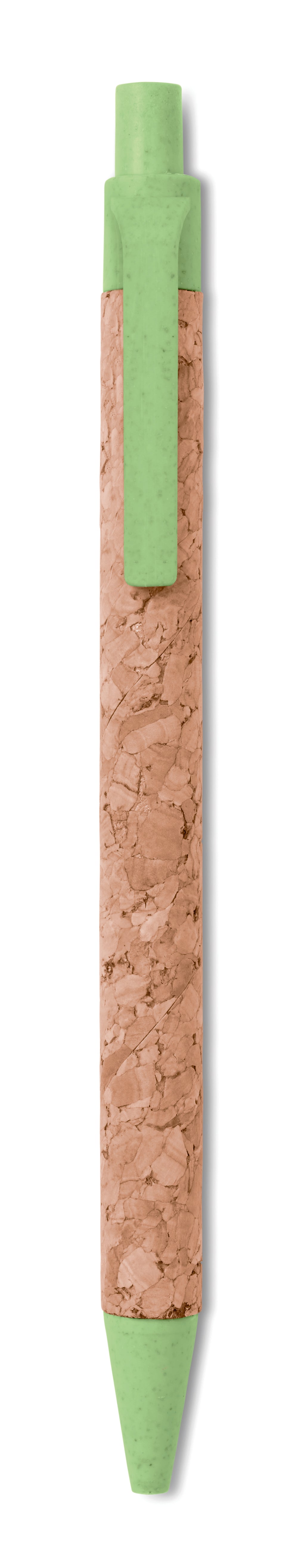 MONTADO – Cork/ Wheat Straw/ABS ball pen – Green