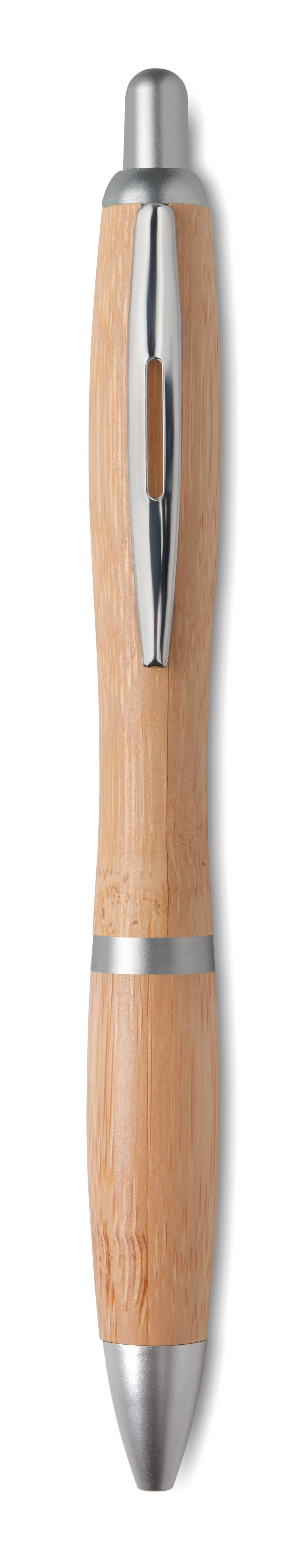 RIO BAMBOO – Ball pen in ABS and bamboo – Matt Silver
