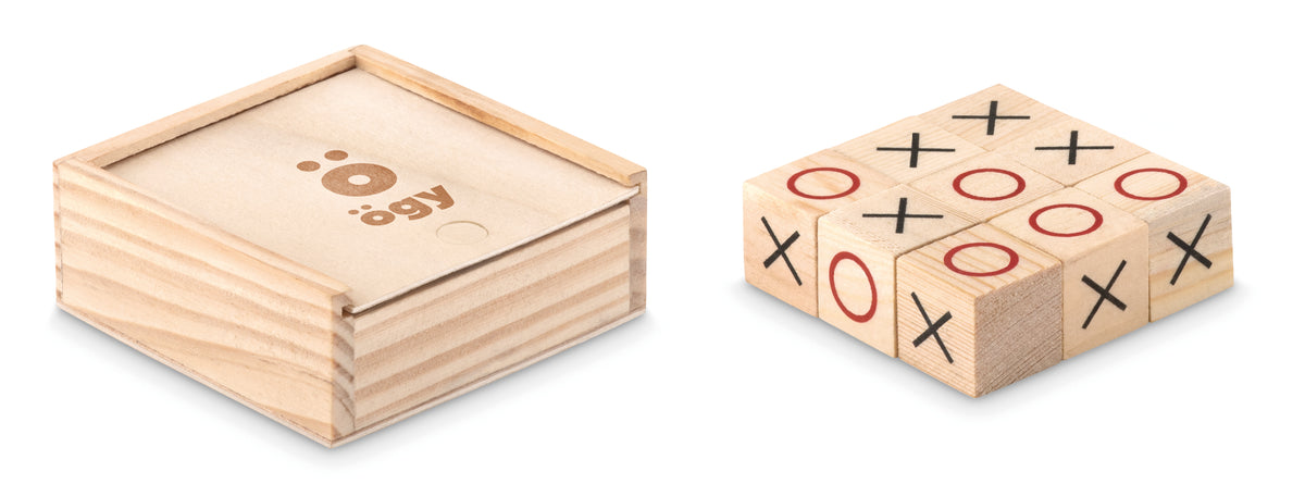 TIC TAC TOE – Wooden tic tac toe – item picture printed