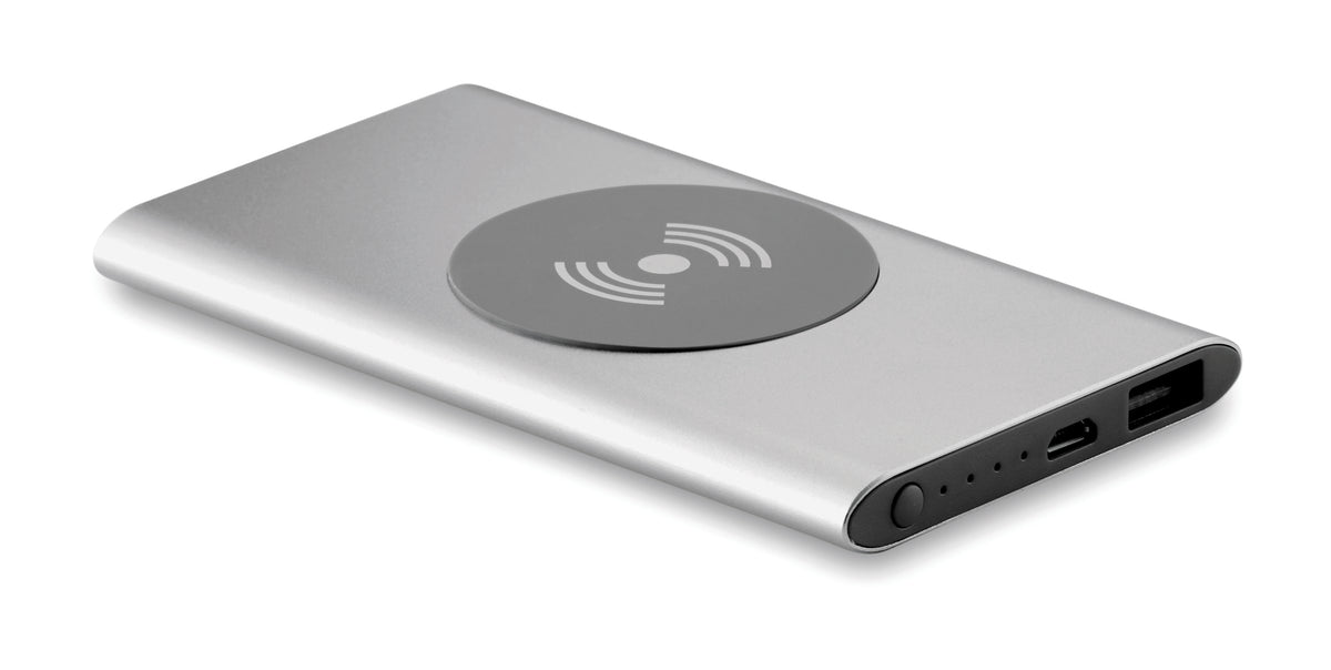 POWER&WIRELESS – Wireless Powerbank 4000mAh 5W – Matt Silver
