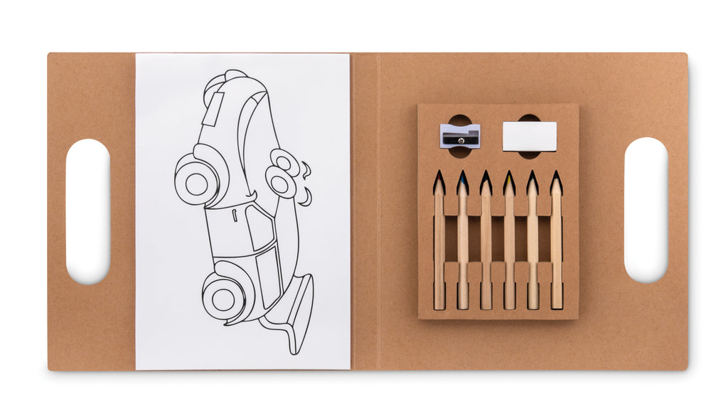 FOLDER2 GO – Colouring set with 6 pencils – Beige