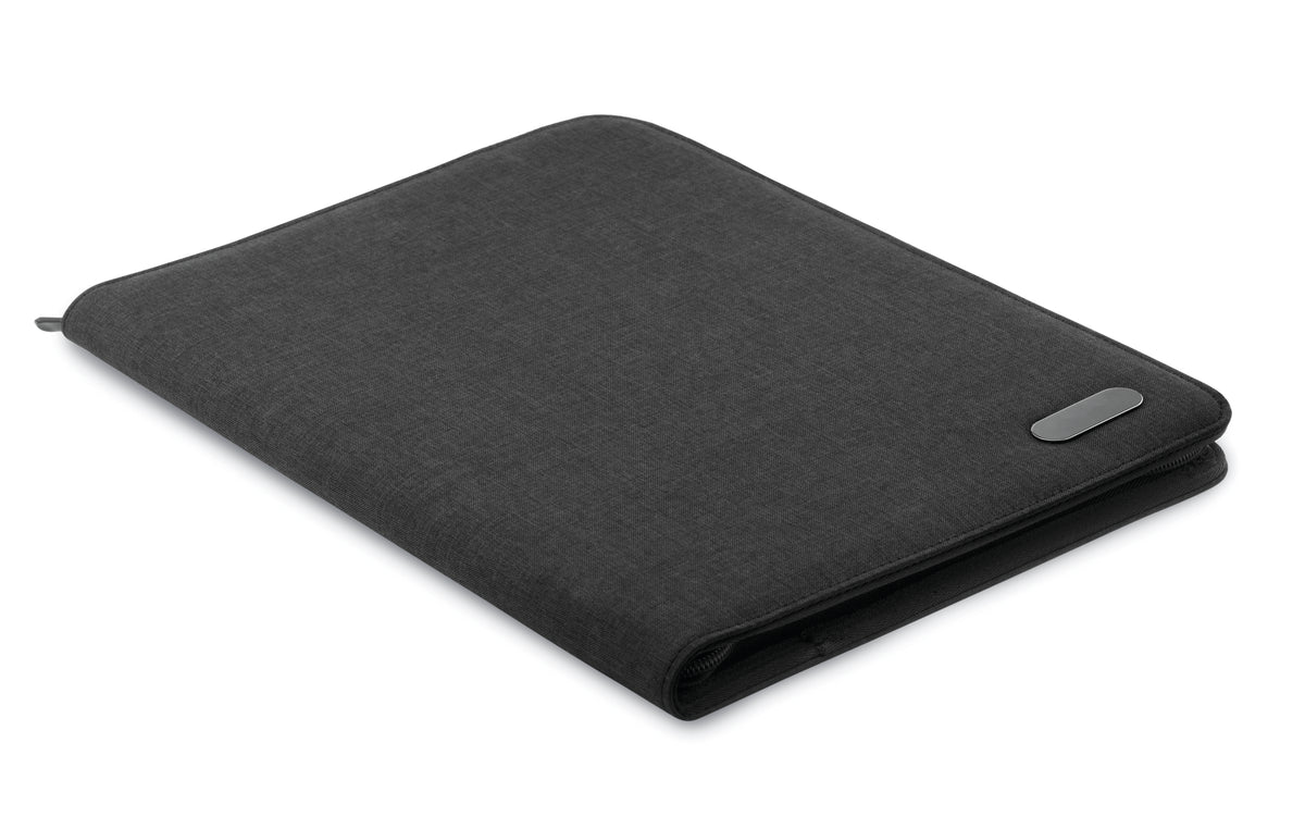 NOTES FOLDER – A4 conference folder zipped – Black