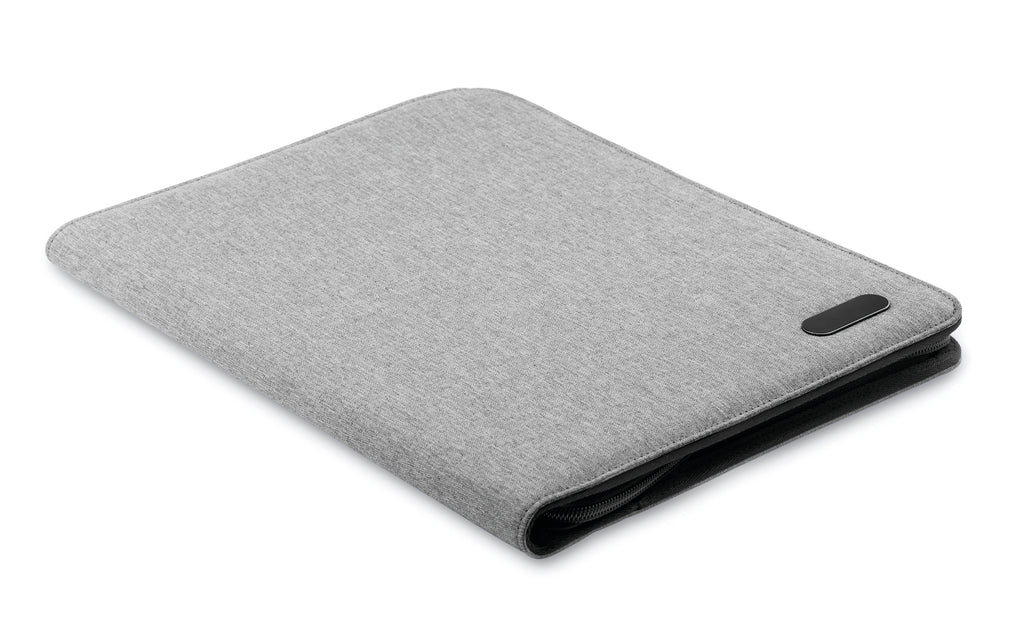 NOTES FOLDER – A4 conference folder zipped – Grey