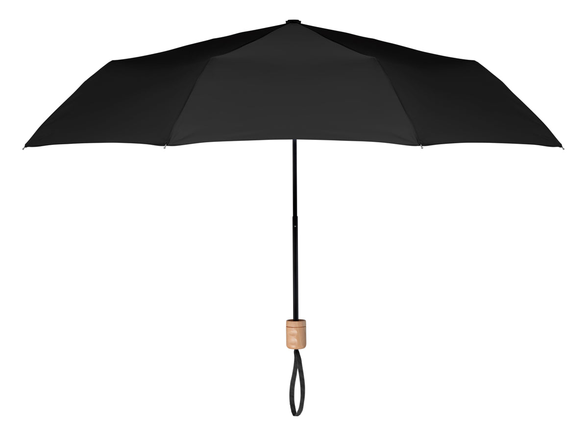 TRALEE – 21 inch RPET foldable umbrella – Black