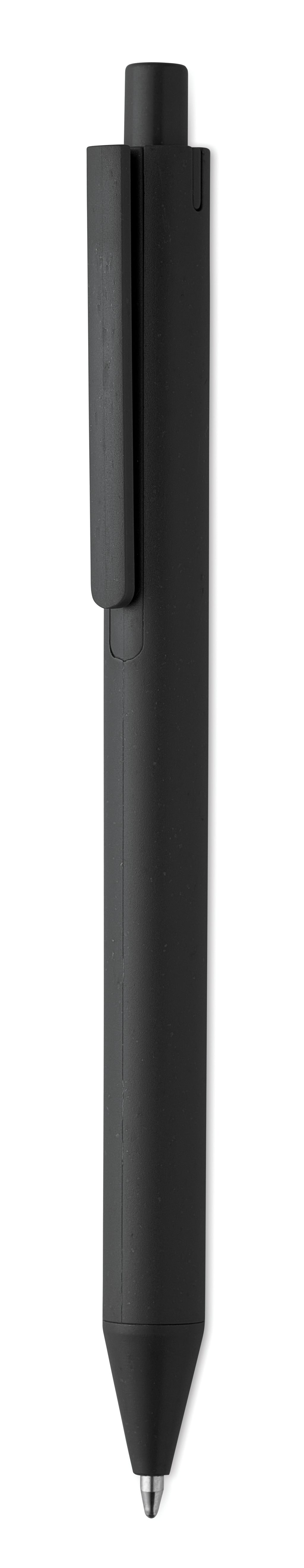 PECAS – Wheat Straw/ABS push type pen – Black