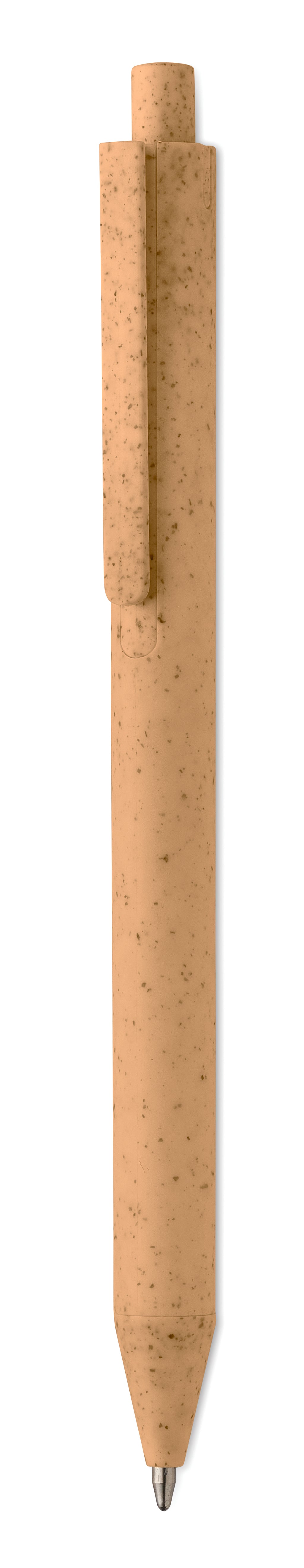 PECAS – Wheat Straw/ABS push type pen – Orange