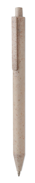 PECAS – Wheat Straw/ABS push type pen – Beige