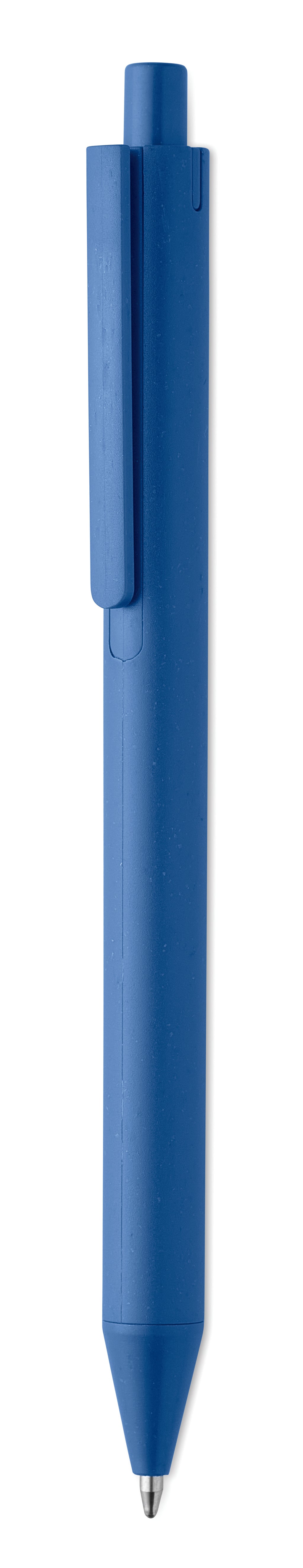 PECAS – Wheat Straw/ABS push type pen – Royal Blue