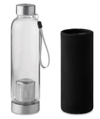 UTAH TEA – Single wall glass bottle 500ml – Black