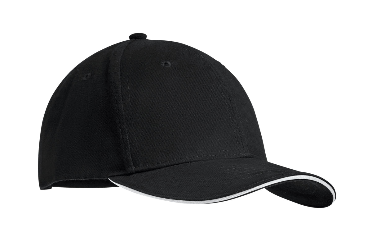 TEKAPO – 6 panel baseball cap 270 gr/m – White/Black