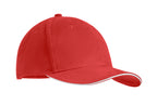 TEKAPO – 6 panel baseball cap 270 gr/m – White/Red