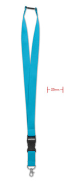 WIDE LANY – Lanyard with metal hook 25mm – Turquoise