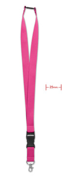 WIDE LANY – Lanyard with metal hook 25mm – Fuchsia