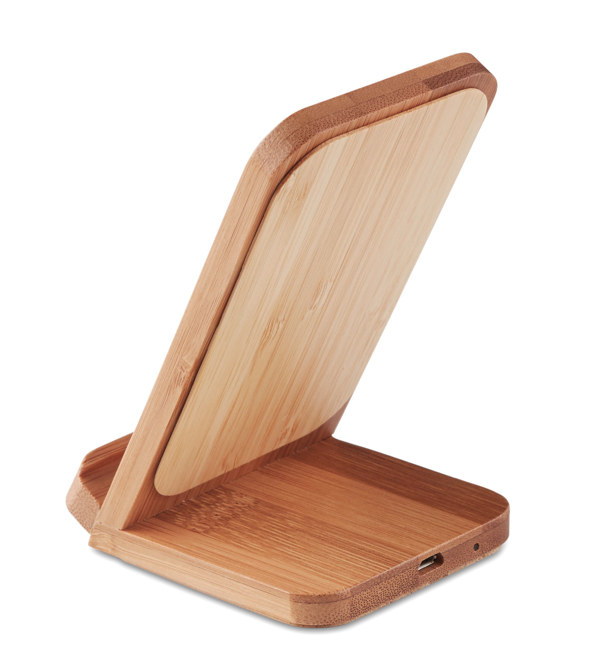 WIRESTAND – Bamboo wireless charge stand5W – item picture back