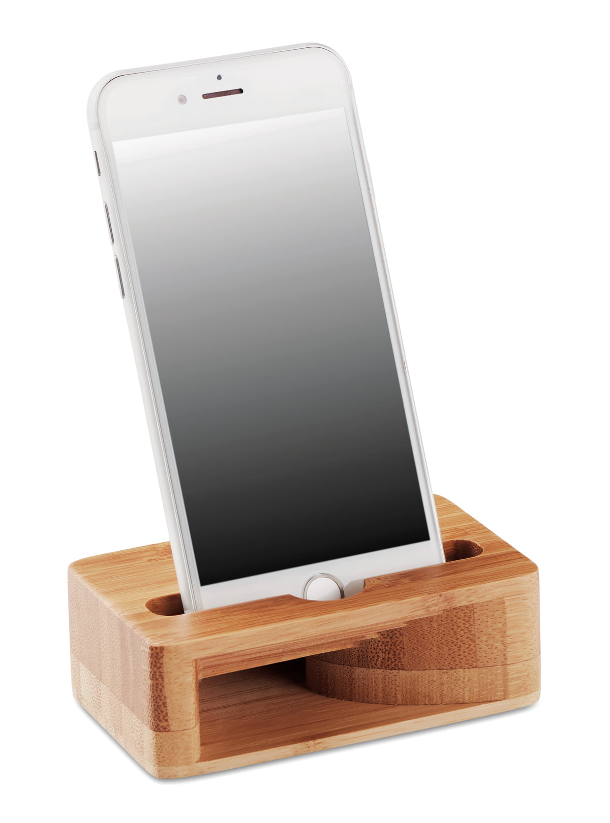 CARACOL – Bamboo phone stand-amplifier – item picture top