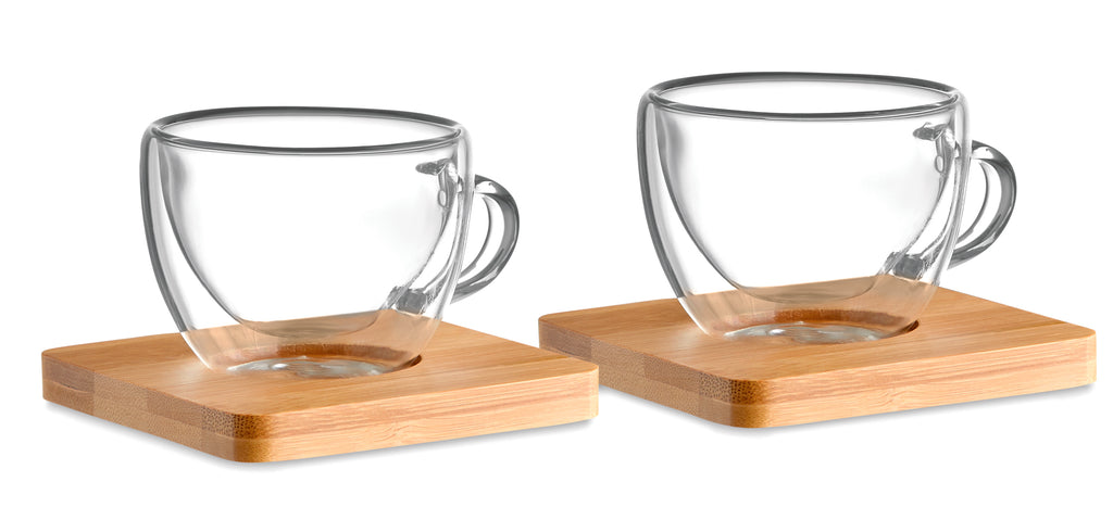 BELIZE – Set of 2 double wall espresso – Transparent