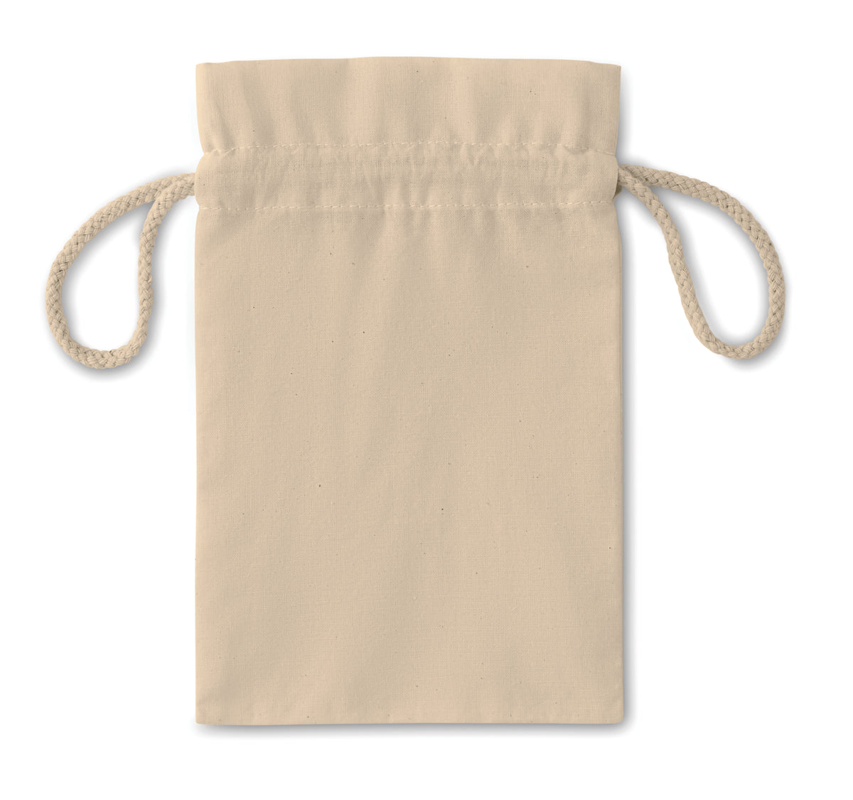 TASKE SMALL – Small Cotton draw cord bag – item picture open