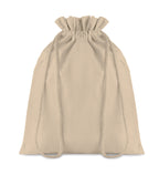 TASKE MEDIUM – Medium Cotton draw cord bag – Beige