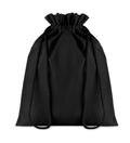TASKE MEDIUM – Medium Cotton draw cord bag – Black