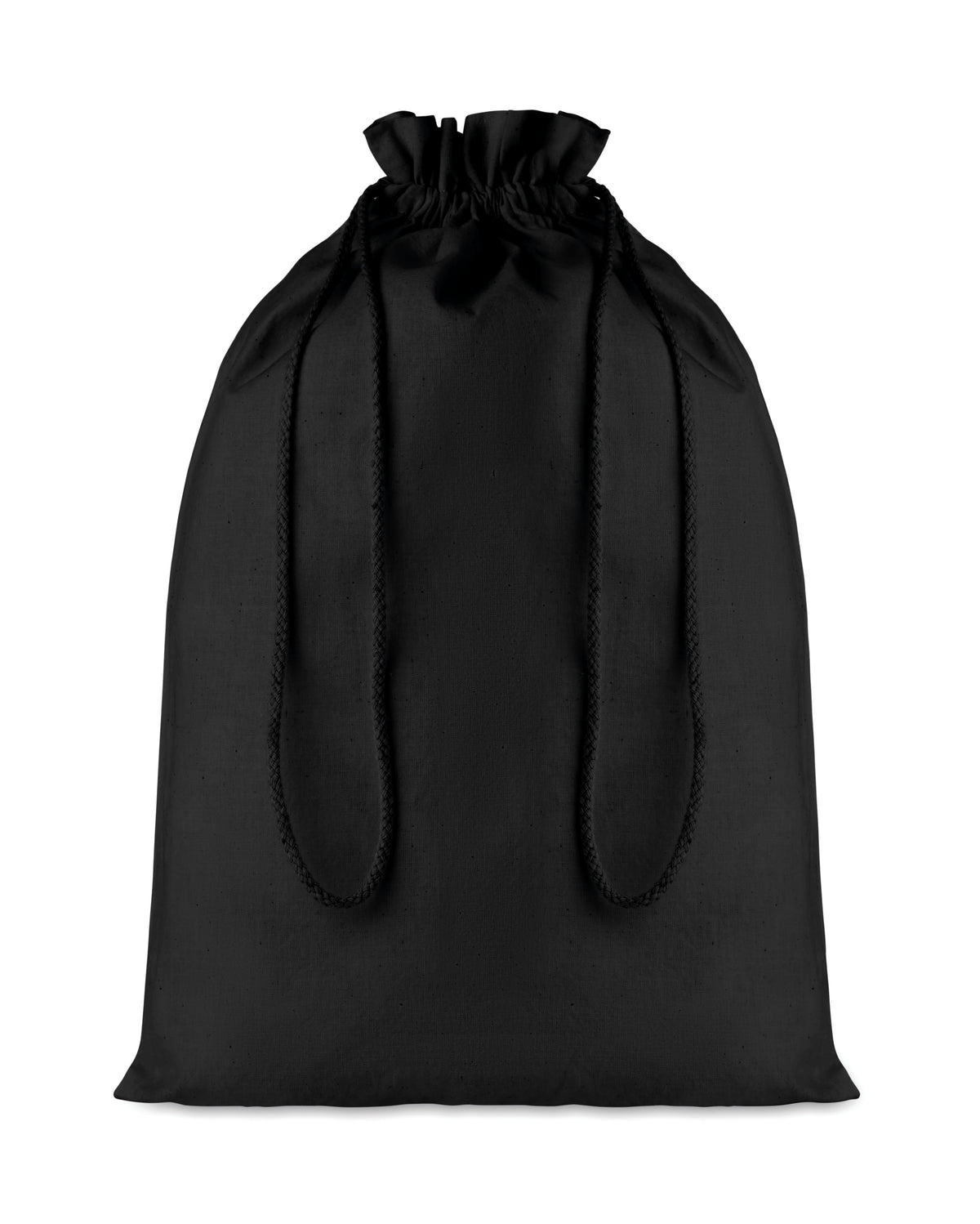 TASKE LARGE – Large Cotton draw cord bag – Black
