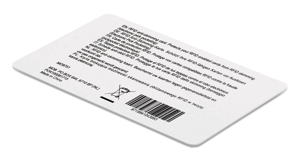 CUSTOS – RFID Anti-skimming card – item picture back