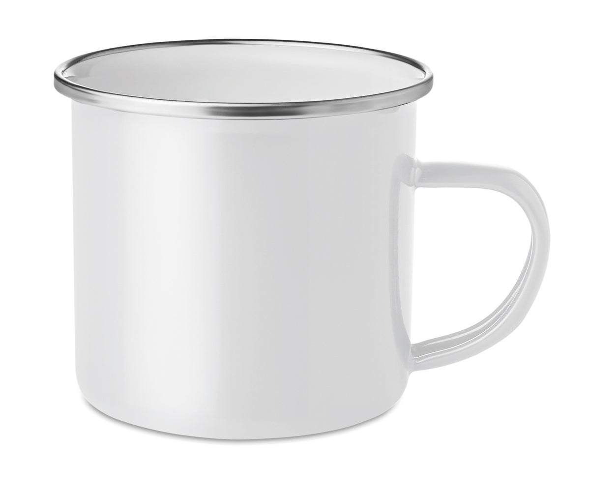 PLATEADO – Metal mug with enamel layer – White