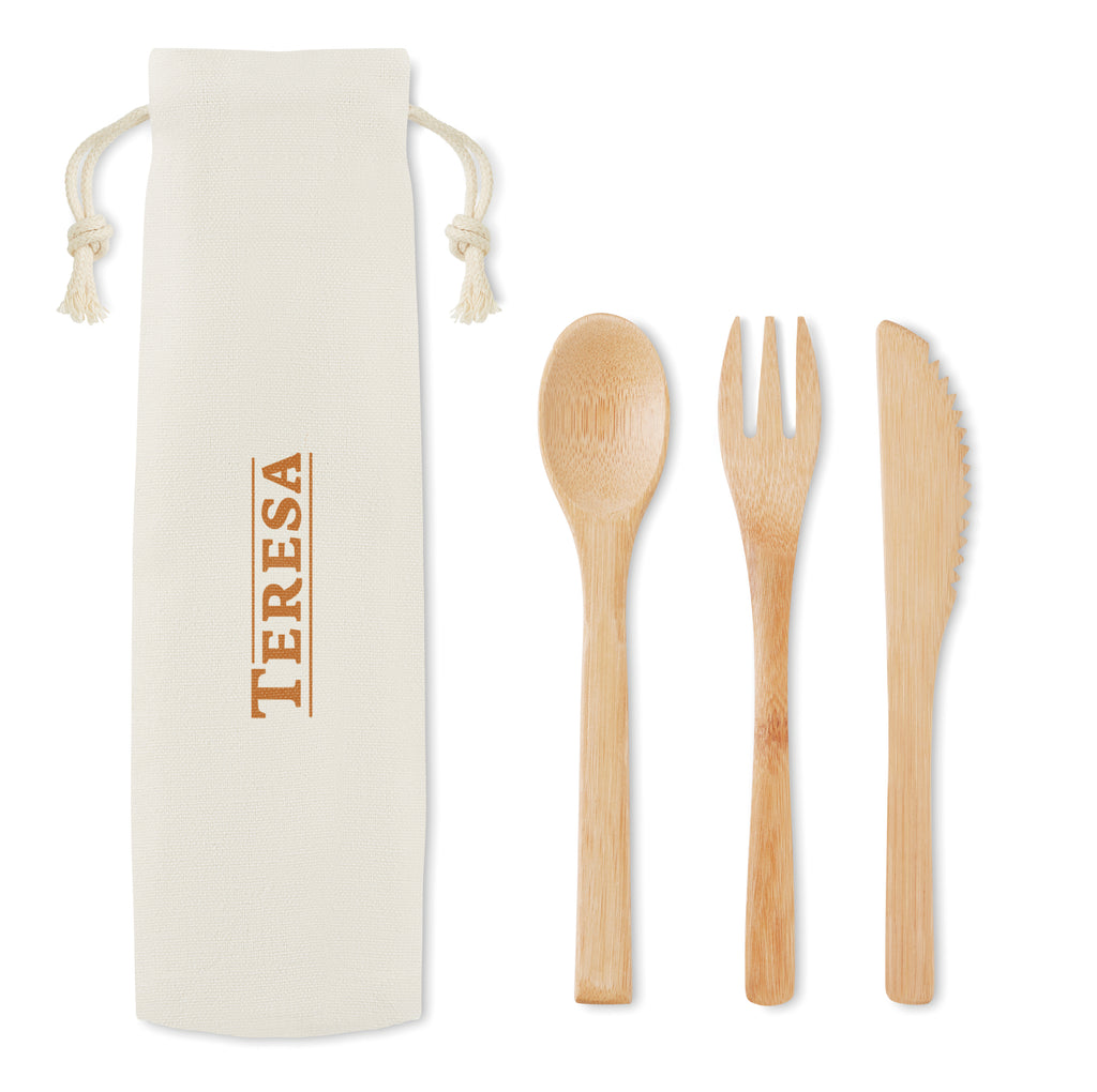 SETBOO – Bamboo cutlery set – item picture printed