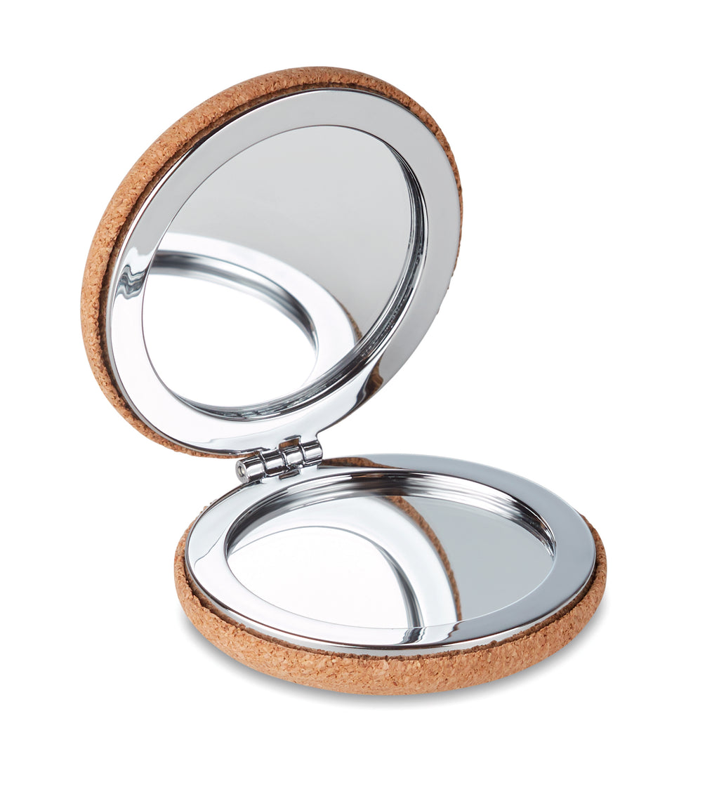 GUAPA CORK – Pocket mirror with cork cover – Beige