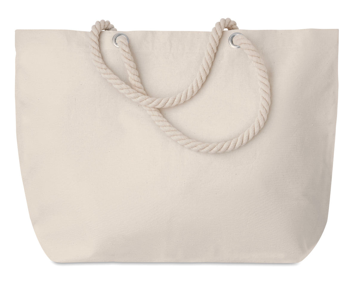 MENORCA – Beach bag with cord handle – Beige