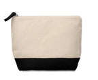 KLEUREN – Bicolour cotton cosmetic bag – Black