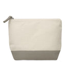 KLEUREN – Bicolour cotton cosmetic bag – Grey