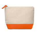 KLEUREN – Bicolour cotton cosmetic bag – Orange