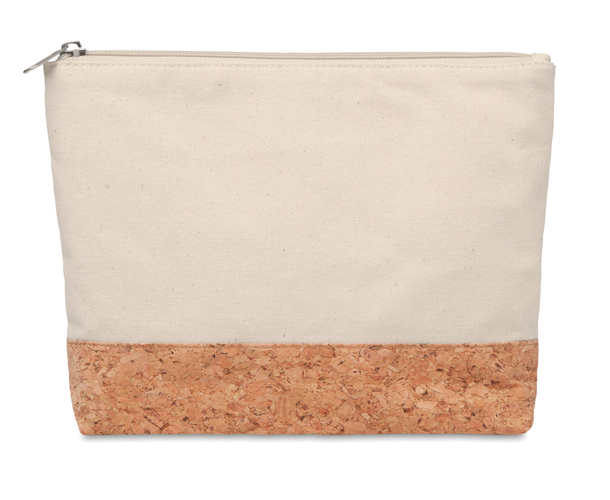 PORTO BAG – Cork & cotton cosmetic bag – Beige