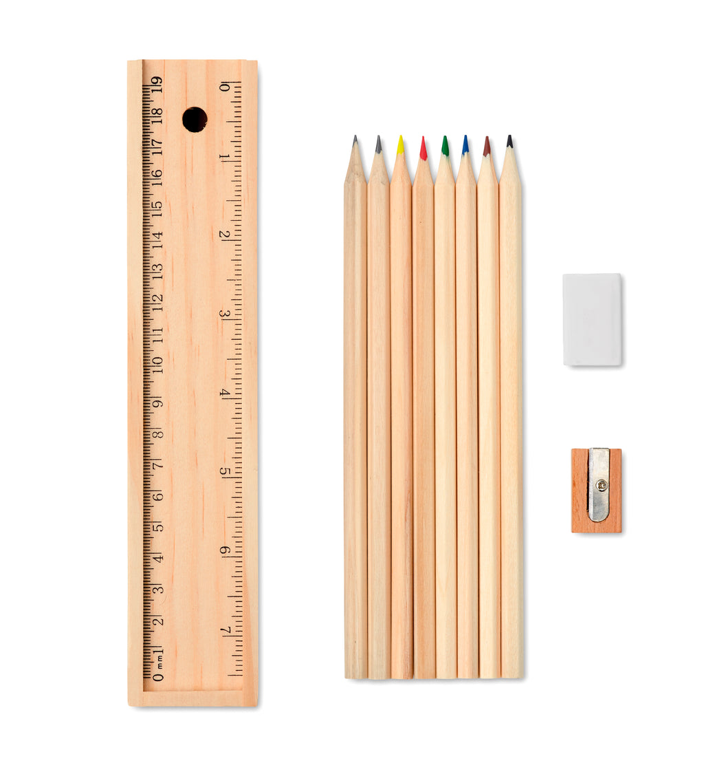 TODO SET – Stationery set in wooden box – Wood
