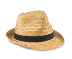 MONTEVIDEO – Natural straw hat – Black