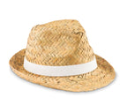 MONTEVIDEO – Natural straw hat – White