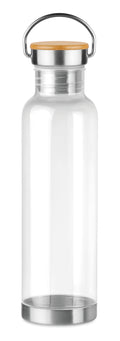 HELSINKI BASIC – Tritan 800ml bottle bamboo top – Transparent