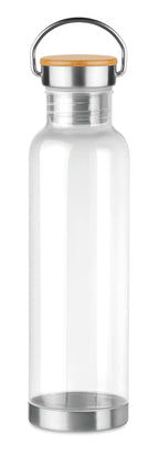 HELSINKI BASIC – Tritan 800ml bottle bamboo top – Transparent