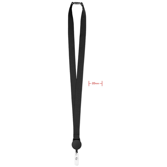 ZIP LANYARD – Lanyard retractable clip – Black