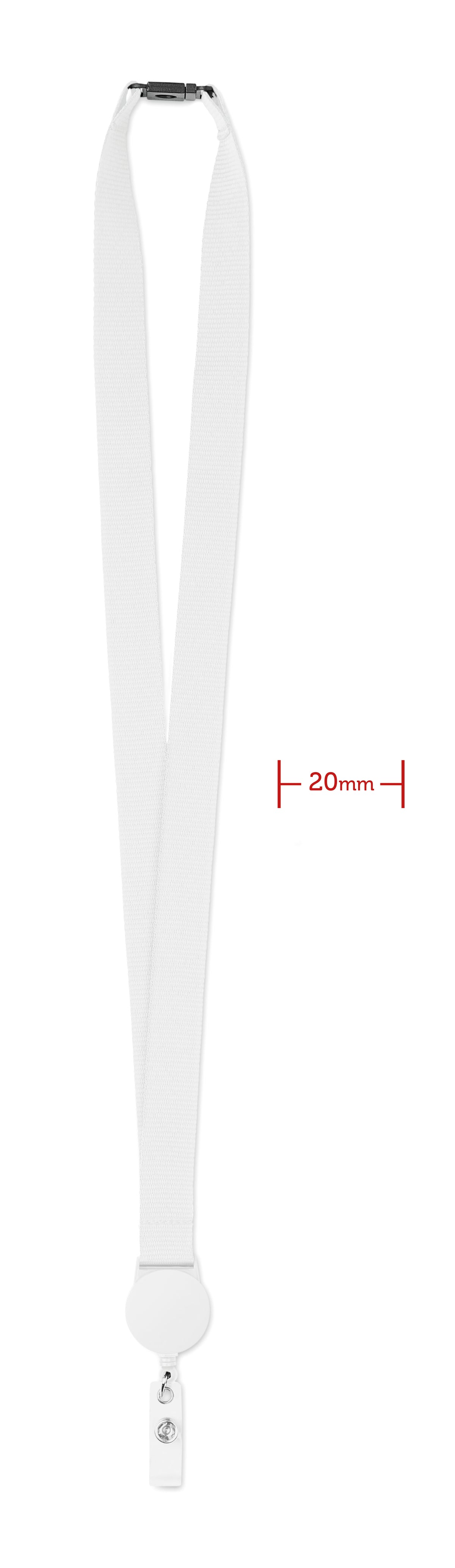ZIP LANYARD – Lanyard retractable clip – White
