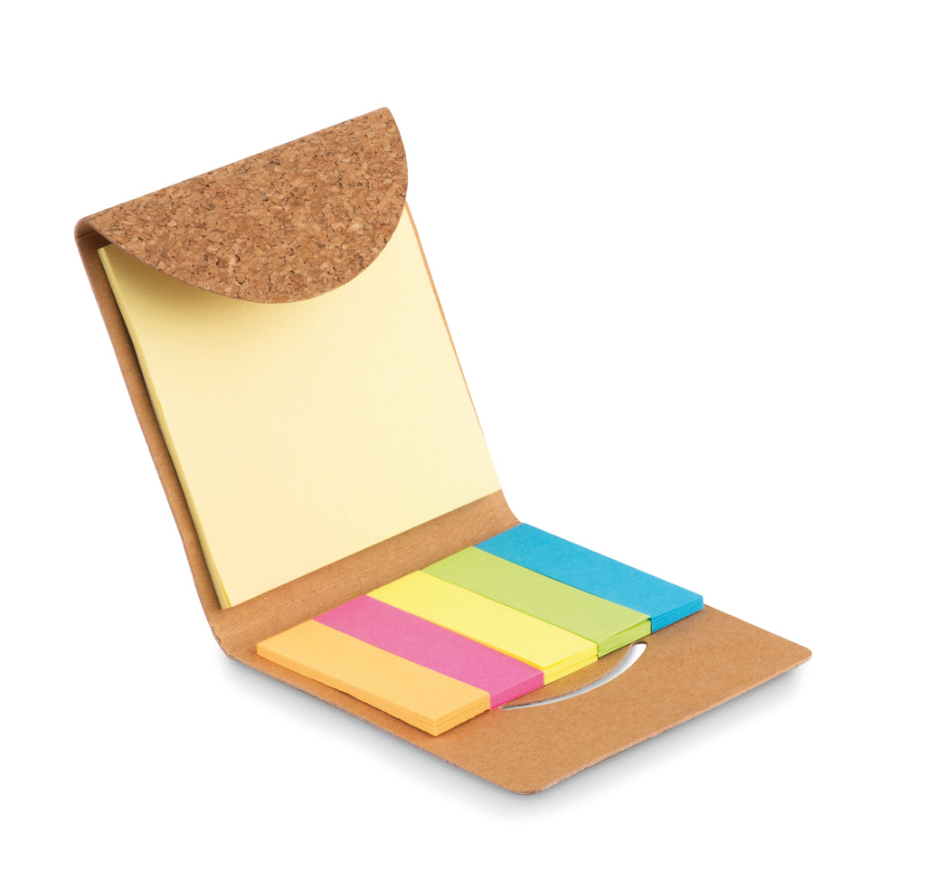FOLDCORK – Cork sticky note memo pad – item picture top
