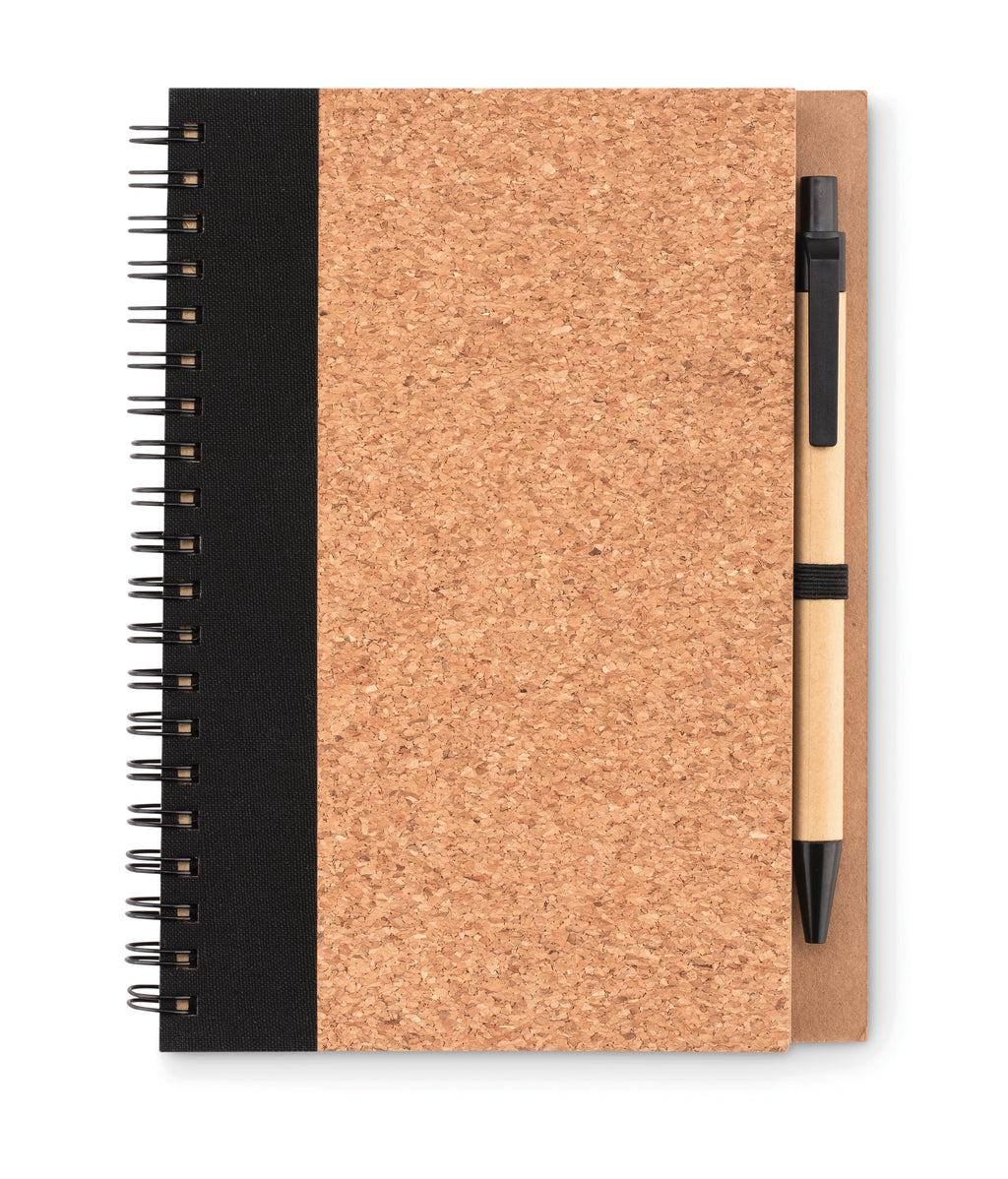 SONORA PLUSCORK – Cork notebook with pen – Black