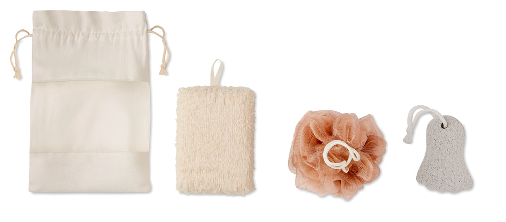 CUIDA SET – Bath set in cotton pouch – item picture back