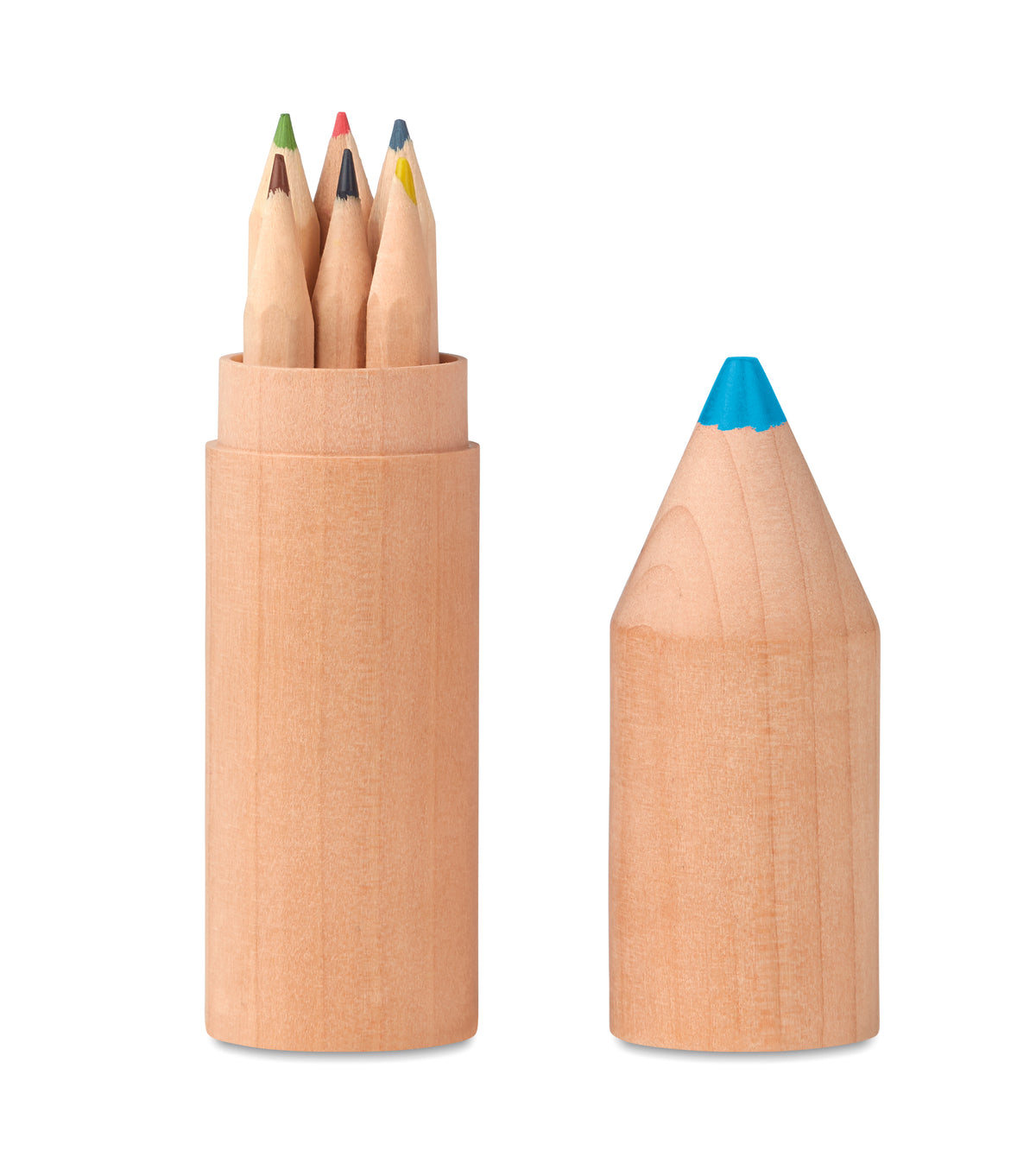 PETIT COLORET – 6 pencils in wooden box – item picture top