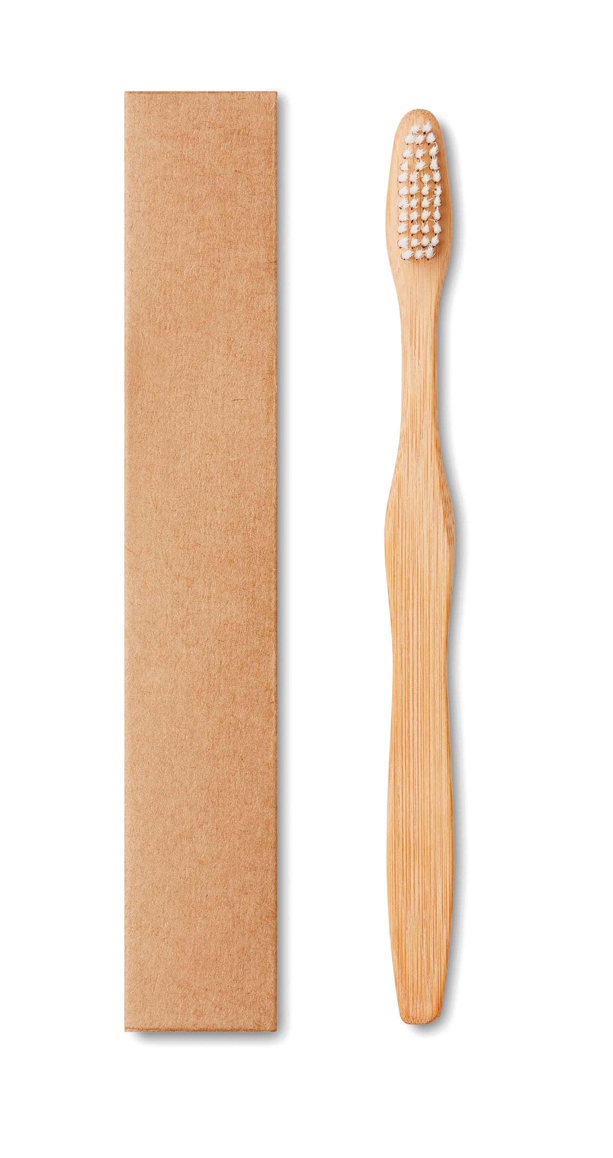 DENTOBRUSH – Bamboo toothbrush in Kraft box – White