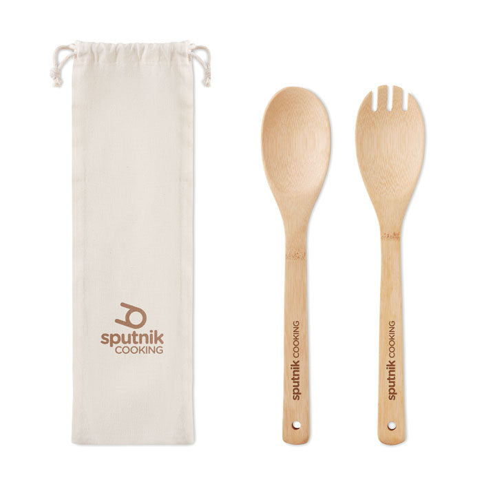 MAYEN SET – Set bamboo utensils salad – item picture printed