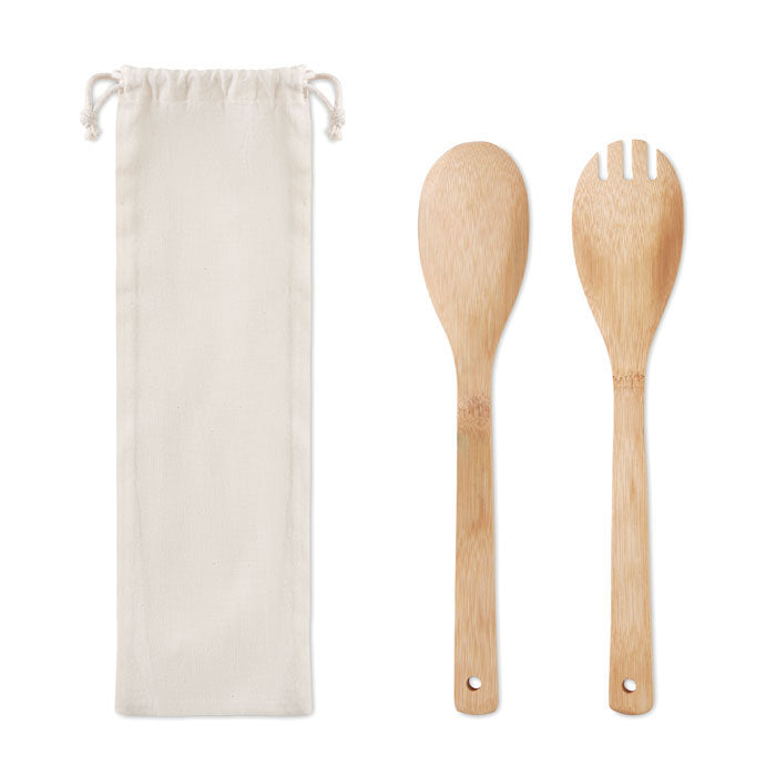 MAYEN SET – Set bamboo utensils salad – Beige