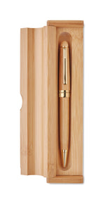 ETNA – Bamboo twist ball pen in box – item picture top