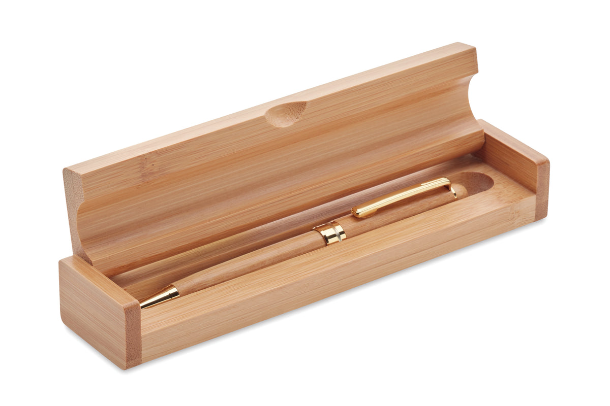 ETNA – Bamboo twist ball pen in box – Wood